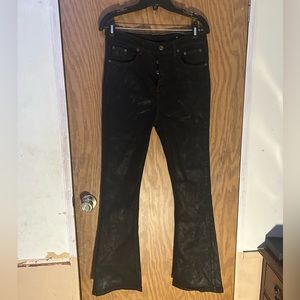 Rick owens waxed denim